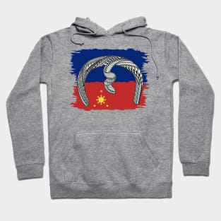 Philippine Flag Tribal line Art / Baybayin word NA Hoodie